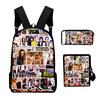 Beliebte Neuheit Lustig Maneskin 3D-Druck 3 Stück/Set Schülerrucksäcke Laptop Tagesrucksack Rucksack Schräg Schultertasche Federmäppchen