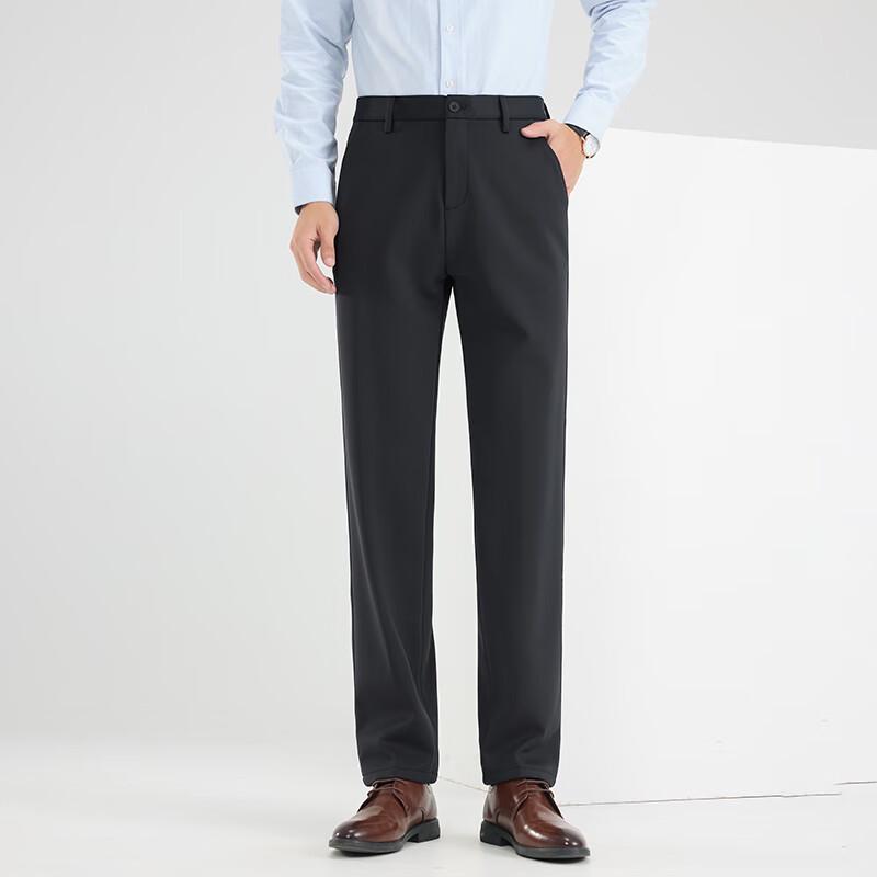 

Fengxun Men s Straight-Leg Casual Trousers FX9110-1 32