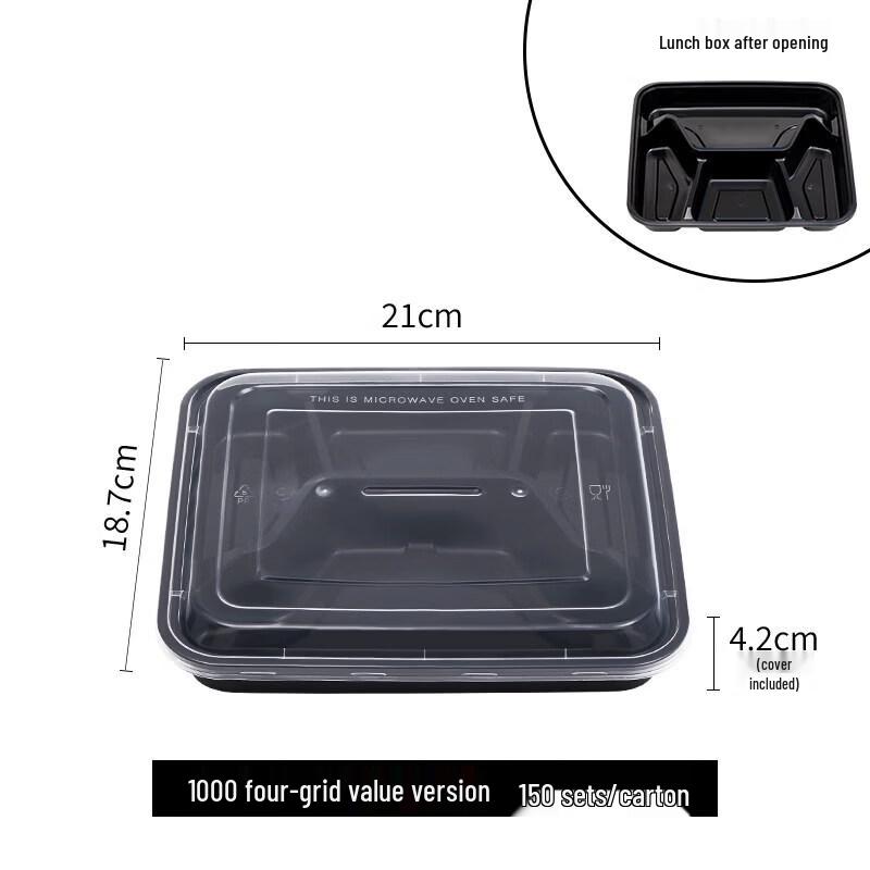 Qiwai Disposable Compartmented Food Containers