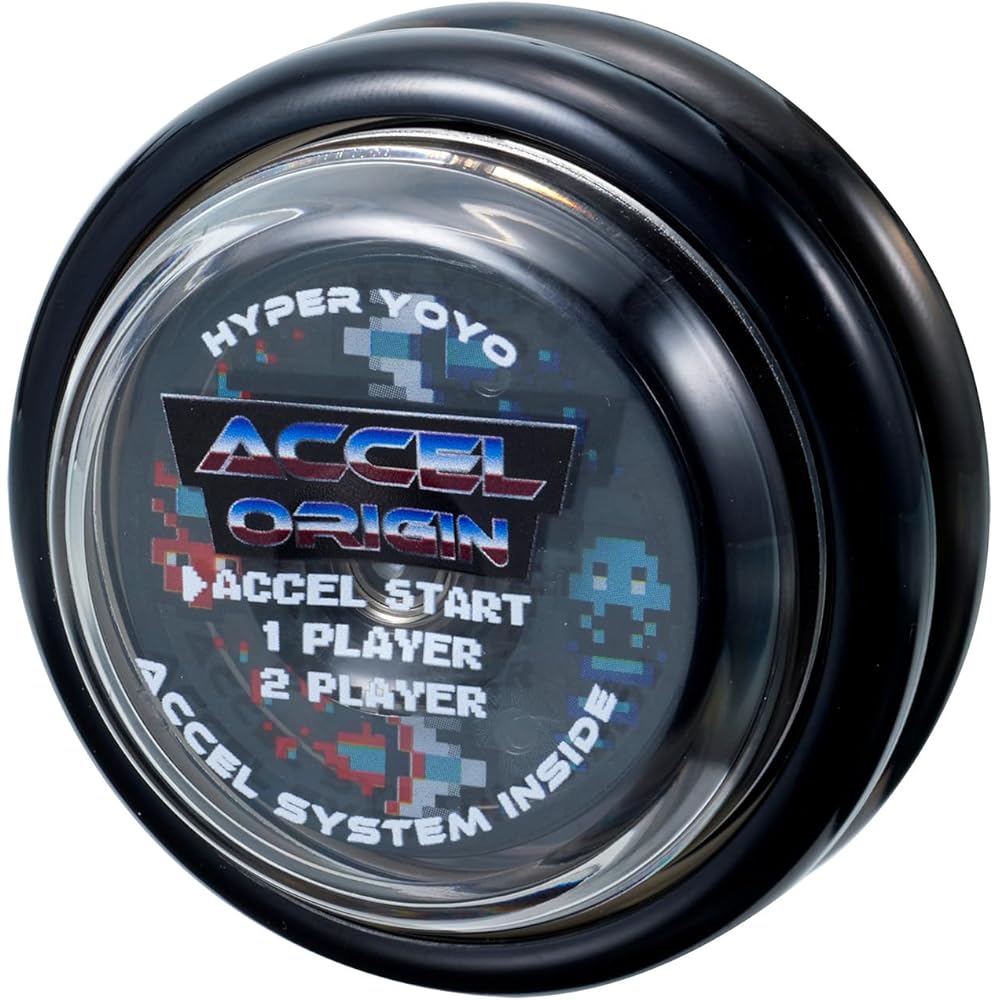 BANDAI Hyper Yo-Yo Accel Gaming Black Toy with High Speed Performance and Durable Design