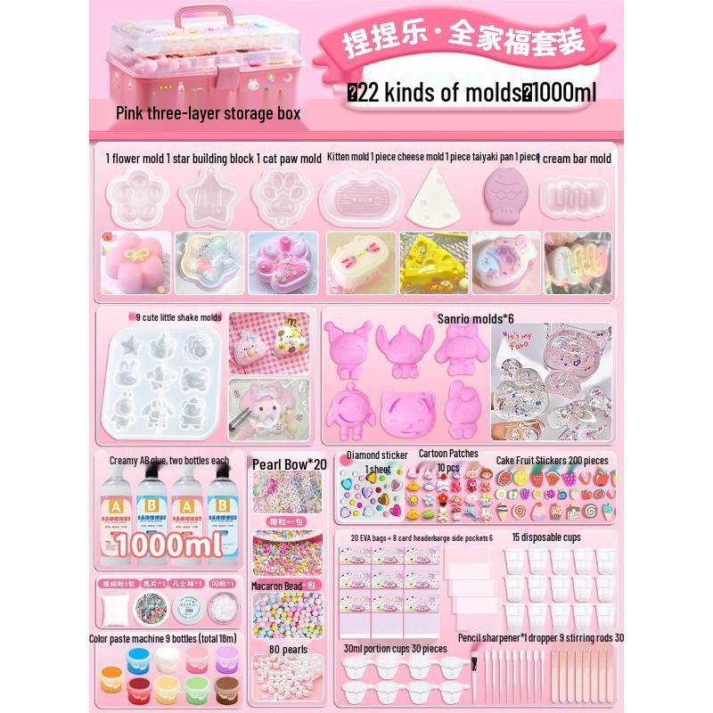 DIY Squishy Kit: Food-Grade Silicone AB Glue for Kids' Handmade Toys