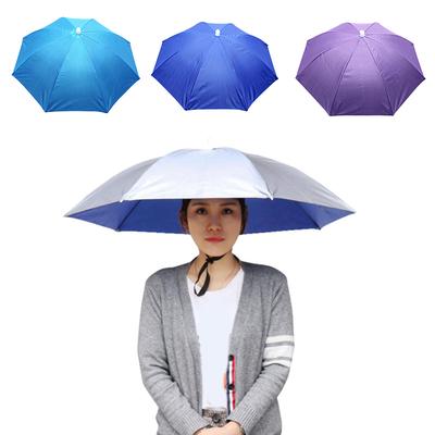 1 Pezzo Copricapo Antipioggia Cappello Ombrello con Elastico Impermeabile Cappello Ombrello Parasole per Campeggio Escursionismo