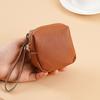 Pochette pour clés de voiture en cuir souple, porte-clés élégant, petite bourse unisexe