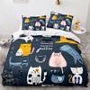 Cartoon Animal Cat Duvet Cover 3D Large Print Double Size Quilt Cover Bedding Set Single Set