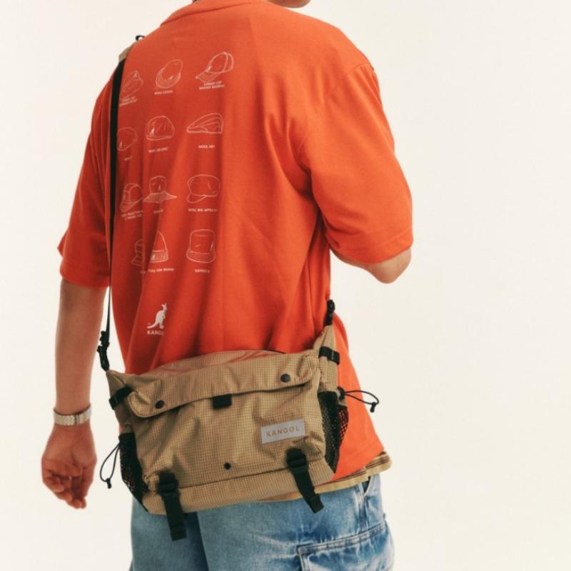 Kangol Cbr Retrocore Large Crossbody Bag Beige 3354