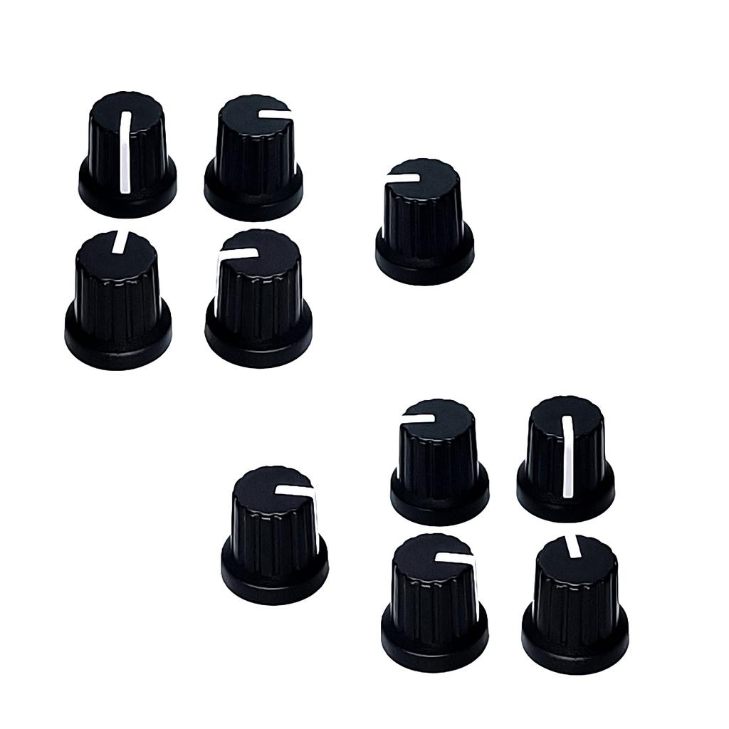 10Pcs Plastic Potentiometer Control Knob Guitar Volumes Control Knob 6mm Shaft Hole Amplifier Knob Easy To Install