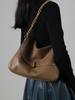 Women's 2025 Cowhide Large Crossbody Chain Bag - High-End Style, Spacious Capacity, Single Shoulder Bag for Commuting.