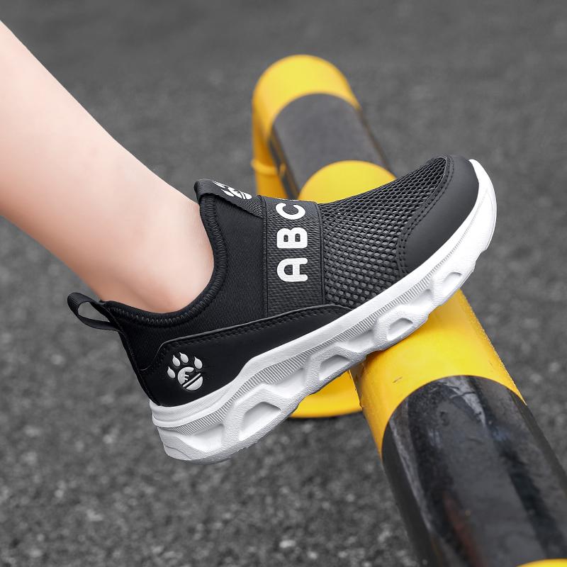 Summer New Breathable Boy Medium Children's Shoes Velcro Slip-on Sports Casual Shoes for Children