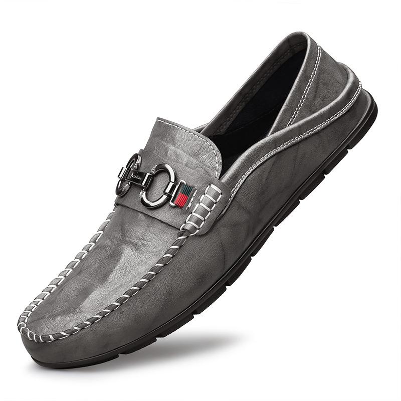 2025 High-End Men s Genuine Leather Loafers - Soft Sole, Lightweight & Breathable 37