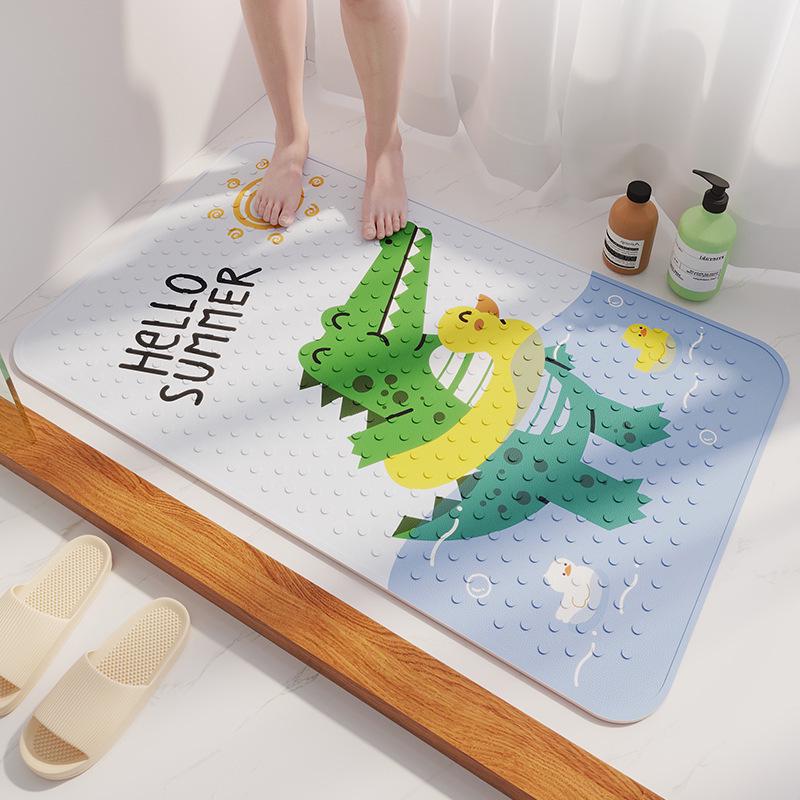Child's Non-Slip Waterproof Bathroom Mat - Anti-Fall Shower & Toilet Floor Pad