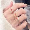 Mittelalterlicher Hofstil Gold Rot Zir*****Stiftring High-End Nischen Design Leichter Luxus Ring