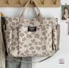 Original Handmade Thickened Artistic Canvas Tote Bag - Versatile Crossbody/Shoulder Carry for Students