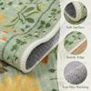 Retro Floral Print Living Room Carpets Machine Washable Non-slip Light Luxury Sofa Coffee Table Mat Tapis