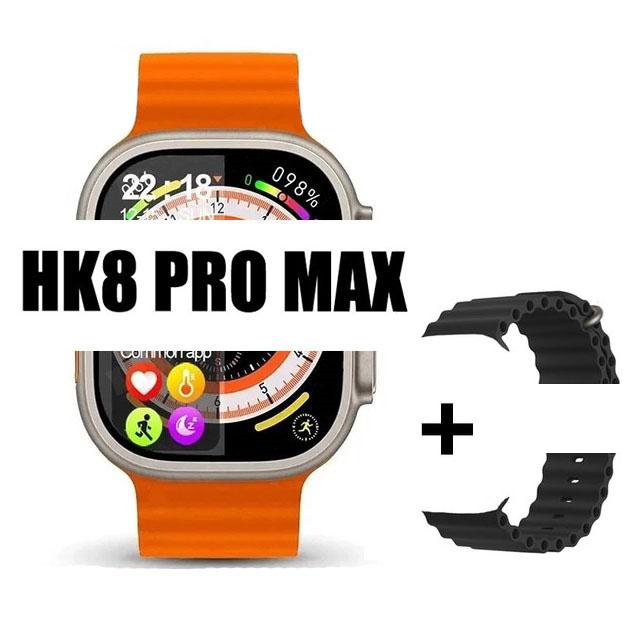 Ceas inteligent original Hk8 Pro Max, pentru bărbați, seria 8, 49 mm, 2,2 inci, cu reîmprospătare ridicată, ecran Rtae, Nfc Compass Game Smartwatch pentru Apple Iphone