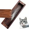 Solid Wood Walnut Wood Cat Whisker Box Elegant Design Pet Memorial Box  Memories Collecting