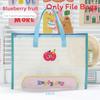 Cartoon Mesh Document File Bag With Handle For Office And School Use