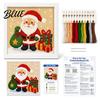 Needlepoint Kit for Beginners DIY Christmas Kit, Holiday Cross Stitch Santa Snowman Elk Patterns, Needlework Craft Adults Teens, Wall Art Handmade