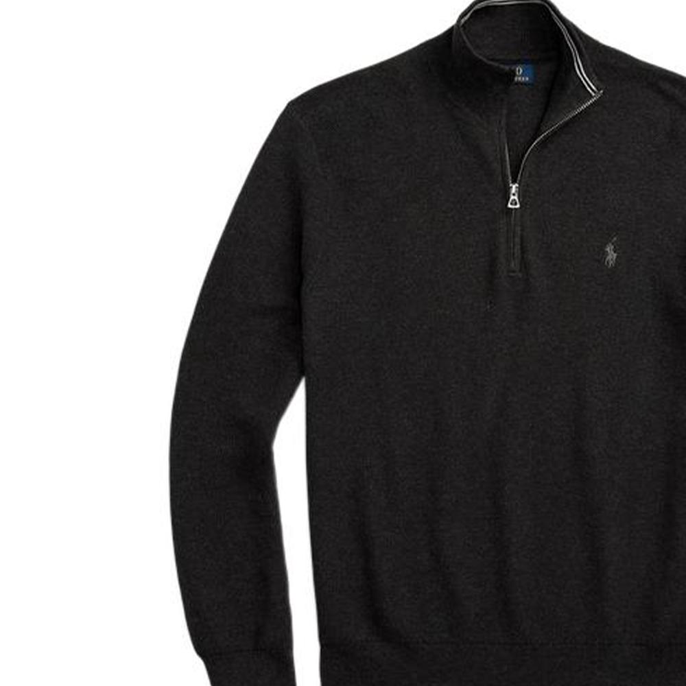 Polo Ralph Lauren FW22 Solid Logo Embroidered Mesh Knit Sweater Men Sweater Gray MNPOSWE16821115-020