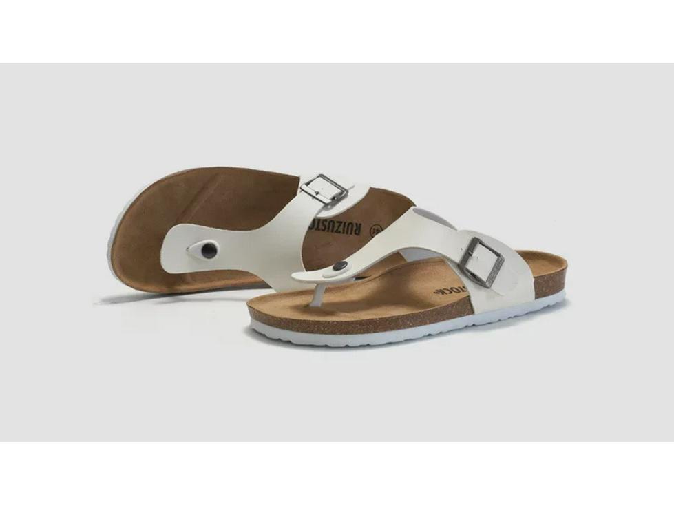 Ruizu Cork Slippers: Trendy Korean-Style Unisex Summer Beach Sandals & Casual Flip Flops