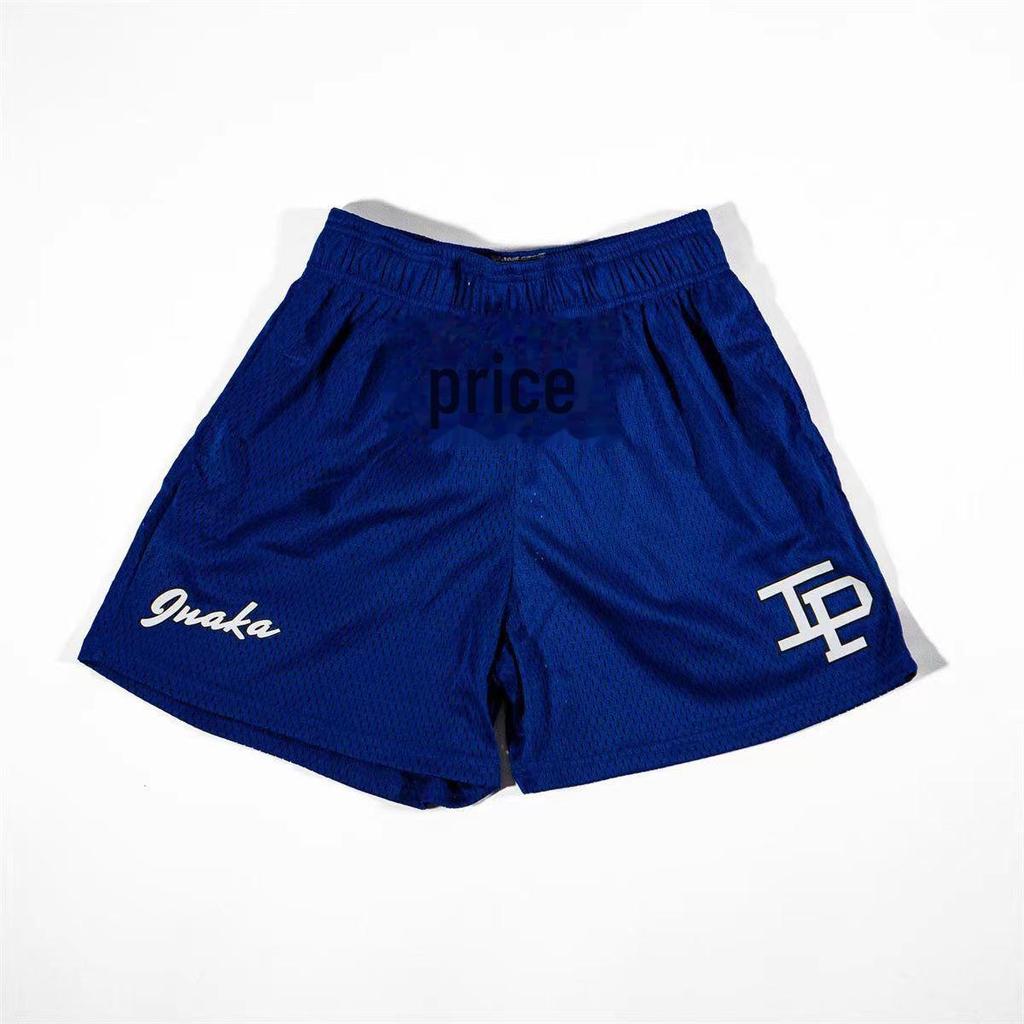 American Trendy Mesh Sports Shorts: Unisex Knee-Length for Running, Training, Basketball