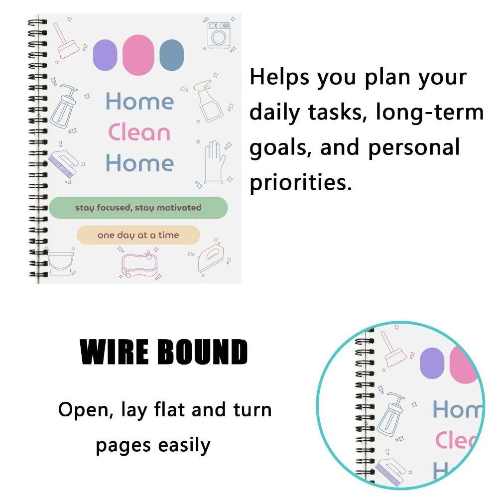 DIY Hausputzplan Coil Familienputzaufgaben ADHD Putzplaner für Erwachsene und Jugendliche