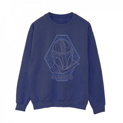 Womens/Ladies The Mandalorian Outline Helm Diamond Sweatshirt