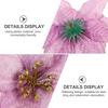 6 Pcs Artificial Blossom Purple Poinsettia Faux Flower Christmas Flower Decoration Tree Hang Decorations For Home And Party