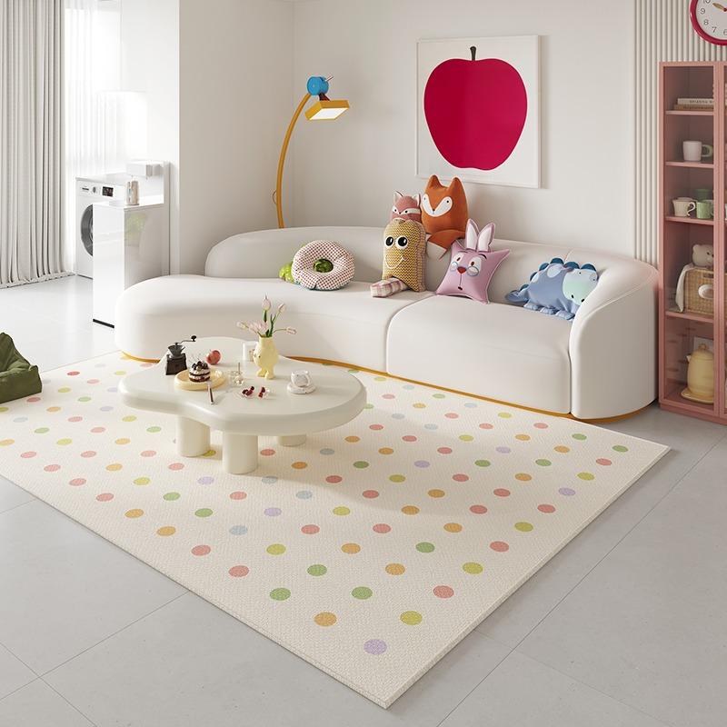 Living Room Carpet Children Crawling Mat Colorful Dopamine Style Bedroom Sofa Bedside Floor Mats Large Area Home Decoration Rug