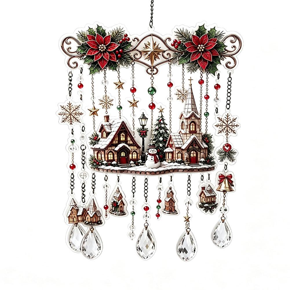 Crystal Angel Pendant Wind Chime Painted Painted Suncatcher Wind Chime Decorative Wind Chime Acrylic For Porch Festivel