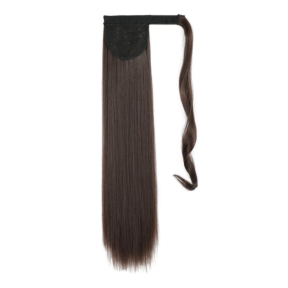 MISS WIG Women's Silky Straight Synthetic Clip In Drawstring Ponytail Hairpieces for Women Hair Extension