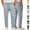 Men Plus Size Solid Color Casual Business Slim Skinny Long Pants