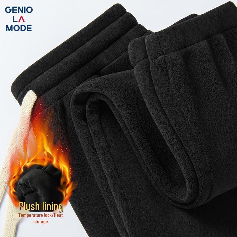 

GENIOLAMODE Men s Winter Heavyweight Double-Sided Fleece Jogger Pants 3XL