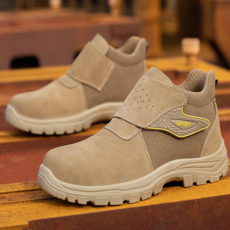 

Oulylan Men s Steel Toe Shoes Anti-Smash Anti-Puncture Work Safety Boots Solid Sole Comfortable Wear-Resistant Work Shoes 45