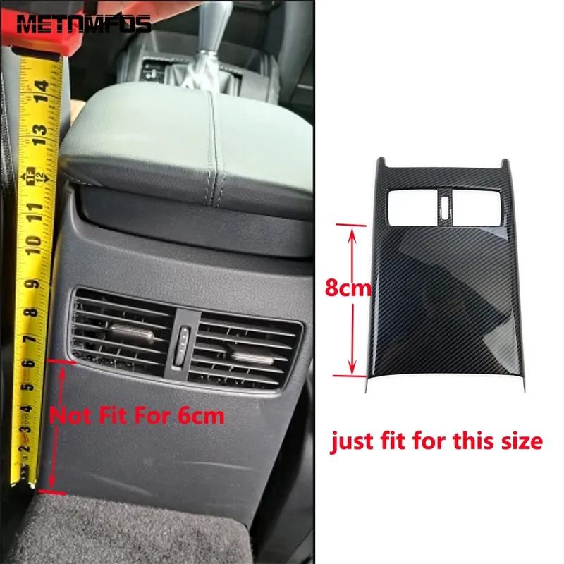 For Mazda CX-30 CX30 - 2024 Carbon Fiber Armrest Box Rear Air Vent Outlet Cover Trim Interior Accessories Car Styling