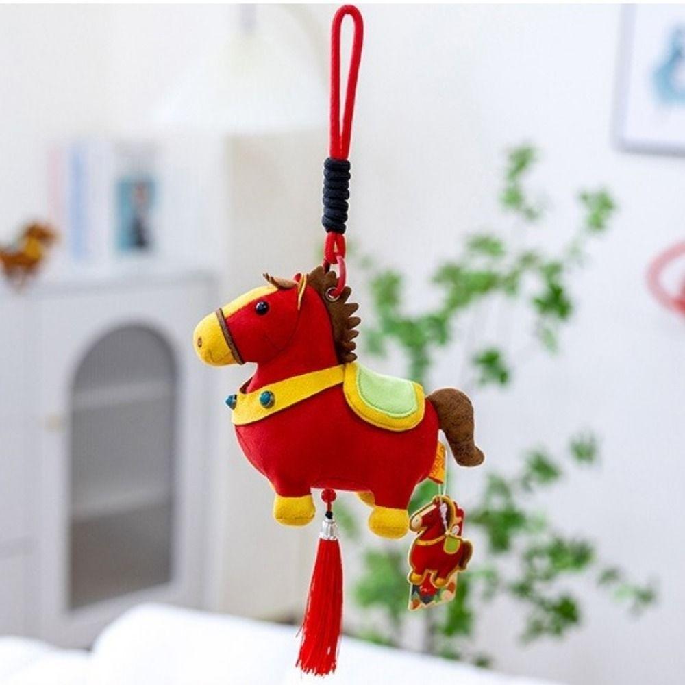 Realistic Zodiac Pony Plush Doll Ultra-soft Stuffed Horse Plush Pendants  Bags Decor