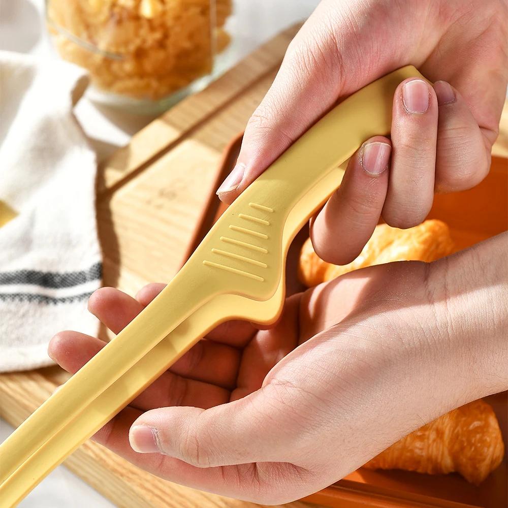 1 Stück Silikon Grillzange Antihaft Lebensmittel Brotclip Hitzebeständig BBQ Salat Koch Servierzange Steak Nudelclip Für Küche