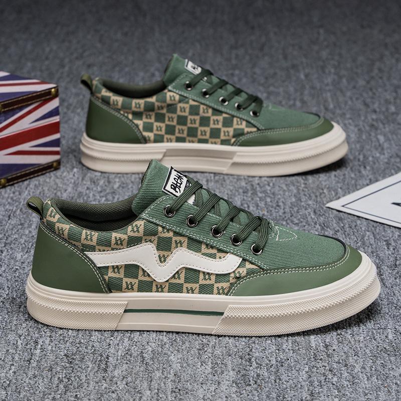 Horký Výprodej Zelené Pánské Plátěné Boty Lehké Ležérní Boty Pánské Plátěné Tenisky Trendy Prodyšné Vulkanizované Boty Pánské Espadrilky