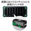 ELECOM Cable Storage Power Strip with Smartphone Black Box, 6-Outlet Storage, Stand, Multifunctional, EKC-BOX003BK