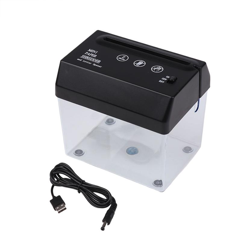 A6 Portable Mini Paper Shredder Electric Usb Battery Operated Documents Paper Cutting Tool For Home Office