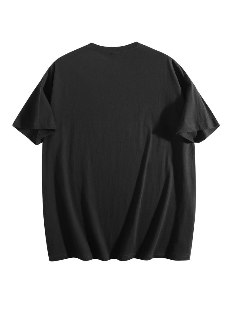 SciFi Aperture Print Mens Casual TShirt Loose Fit Breathable Cotton Short Sleeve Graphic Tee