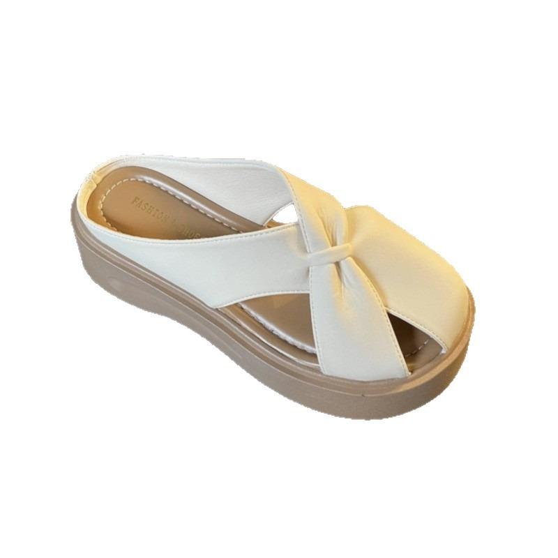 Height-increasing thick-soled Mary Jane shoes summer new wear versatile casual soft-soled non-slip bag head slippers women