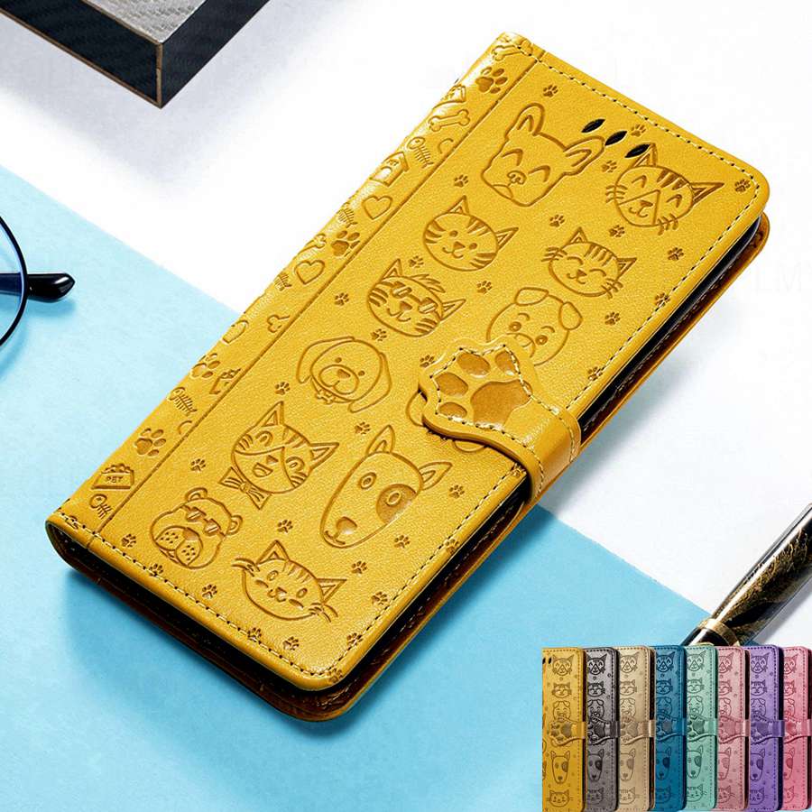 Leather Flip Protection Case For Huawei P30 P40 Nova Y91 Honor X6D X5D X8D X5C 70 90 200 X6 X8 5G X7A X8A X7B X8B X7C Magic 5 6 8 Cat Dog Wallet Cover