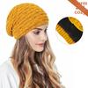 woMen's Winter Autumn New Style Knitted Beanie with Fleece Lining and Earflap Hat