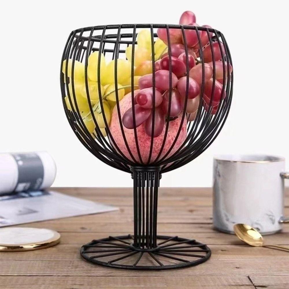 Hollow Goblet Shape Fruit Basket Space Saving Fruit Display Stand Snack Storage Tray  Dessert