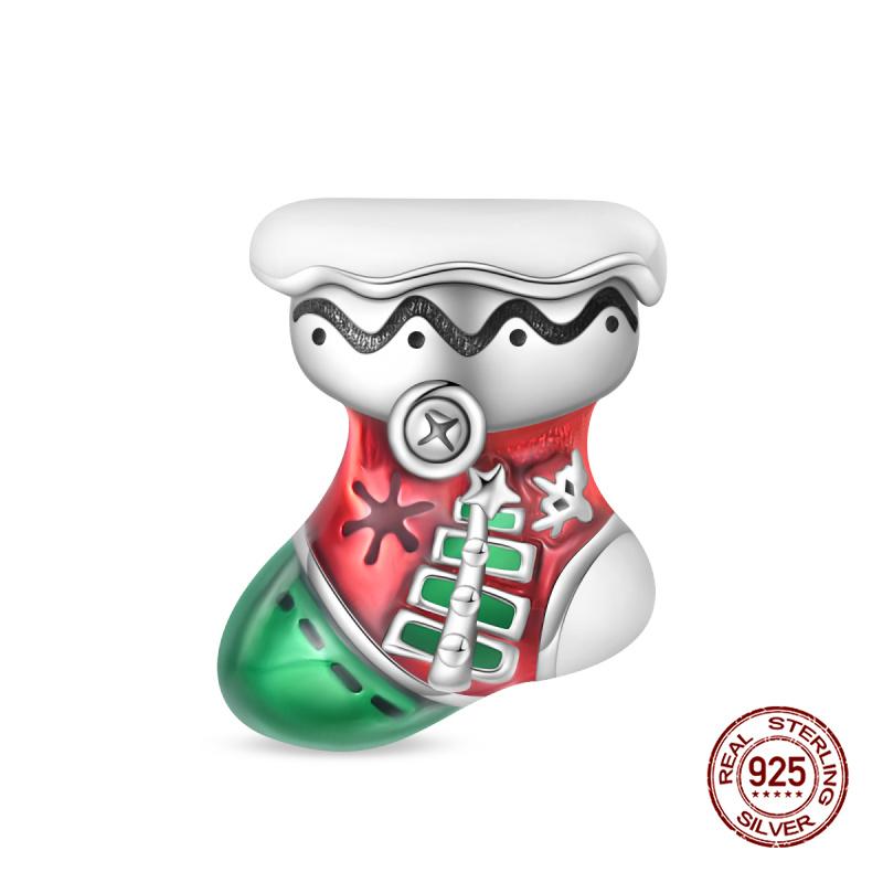 New In Fashion Copper Christmas Series Little Elk Charm Beads Fit 3Mm Original Bracelet Necklace For Women Diy Jewelry Gifts