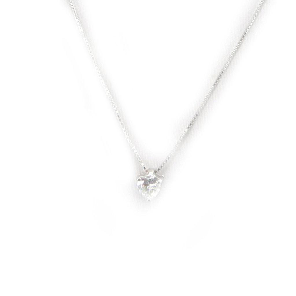 Altesse [L6102] - White 'Love' Silver Necklace