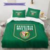 Śląsk Wrocław Muster Bettwäsche Bettdecken-Set Heimdekoration Geschenk (1 Bettbezug + 2 Kissenbezüge (ohne Füllung))
