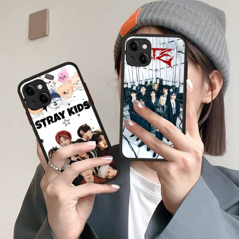 1pc Cool Kpop Singer S-stray K-kids Phone Case For IPhone 14 11 12 13 Mini Pro Max 8 7 Plus X XR XS MAX Translucent Matte Cover