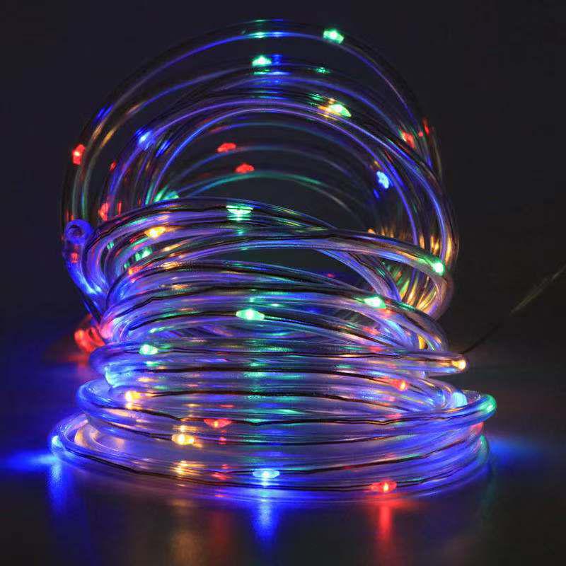 Outdoor Waterproof Plug-in Copper Wire String Lights - 100 Decorative Color Lights