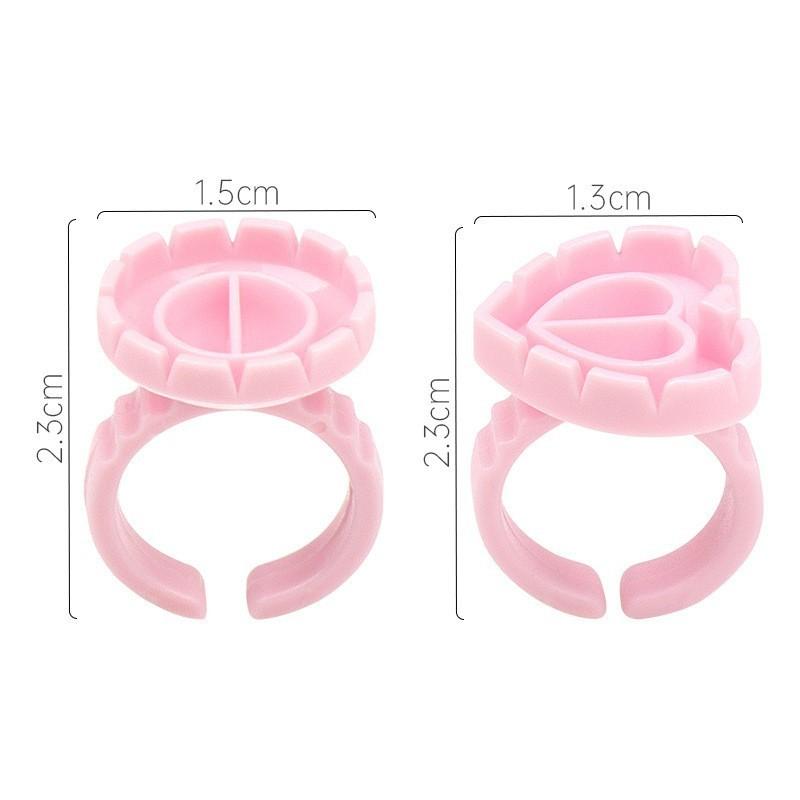 50/100Pcs Wholesale Disposable Eyelash Glue Fan Cup Rings Holder Container Tattoo Pigment Eyelash Extension Tools Lash Supplies